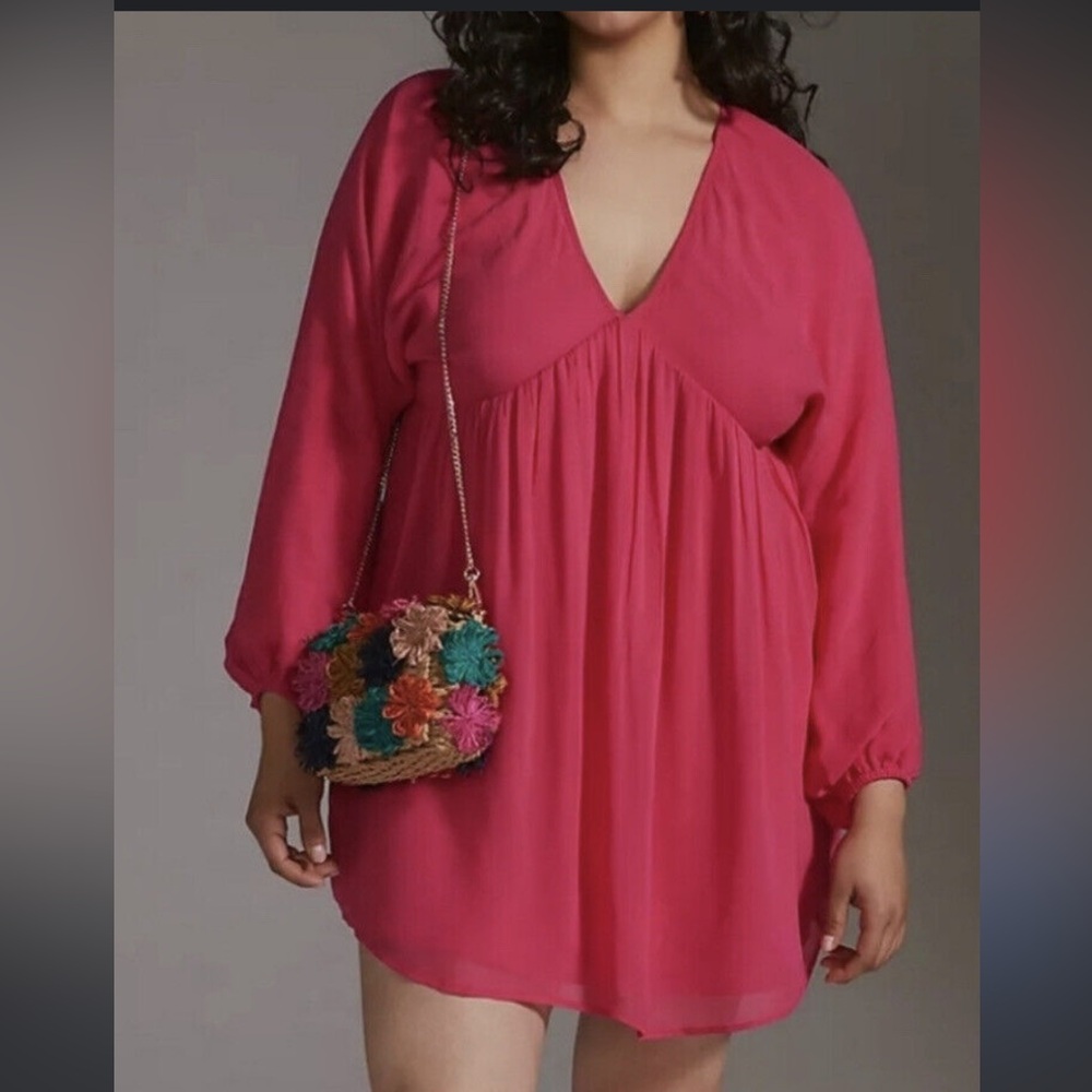 anthropologie Pink Mini Dress